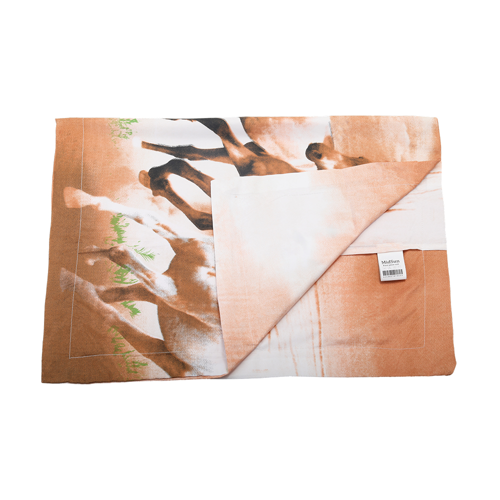 MidSun 3D Horse Print Duvet Cover Sheet Bedding Sets Twin/Full/Queen 4-Piece